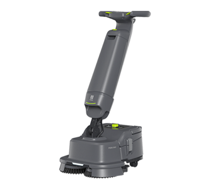 Der Pudu SH1, ein autonomer Reinigungsroboter, wischt Böden effizient und kontaktlos für optimale Sauberkeit.
