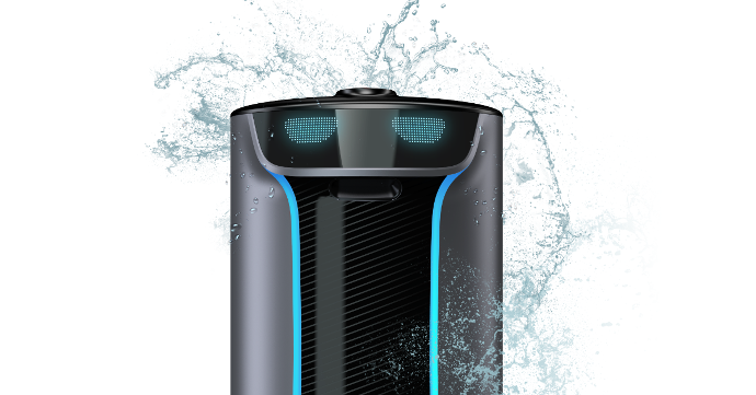 Image of HolaBot Pudu Robotic with water splashes