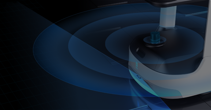 Image of Pudu Robotics' PuduBot 2 service robot, a finalist in the Good Design Award 2023, featuring a sleek white and black design.