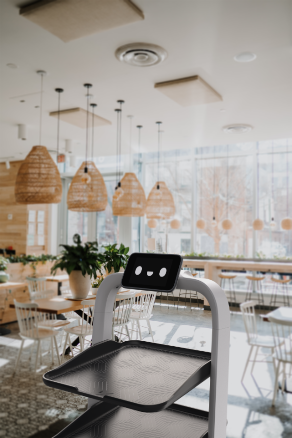 Pudu Robotik Bot 2 arbeitet in einem Restaurant