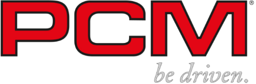 Das Logo von PCM mit weissem Hintergrund.