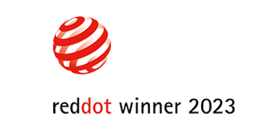 Representation of the Red Dot Award 2020, marked by a red dot, which stands for excellent design.